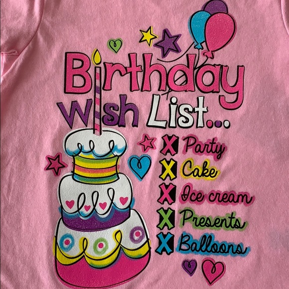 Pink Birthday Wish T-Shirt - Picture 2 of 3